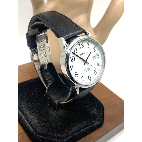 Timex Men's Watch TW2V68800 Quartz Indiglo White Dial Black Leather Band… - Picture 14 of 14